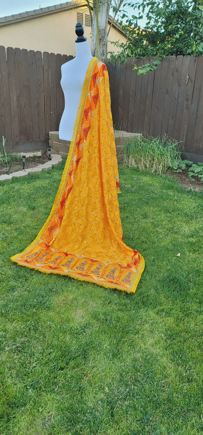 Traditional Design Fulkari Dupatta