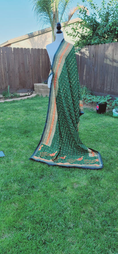 Peacock Embroidered Fulkari Dupatta