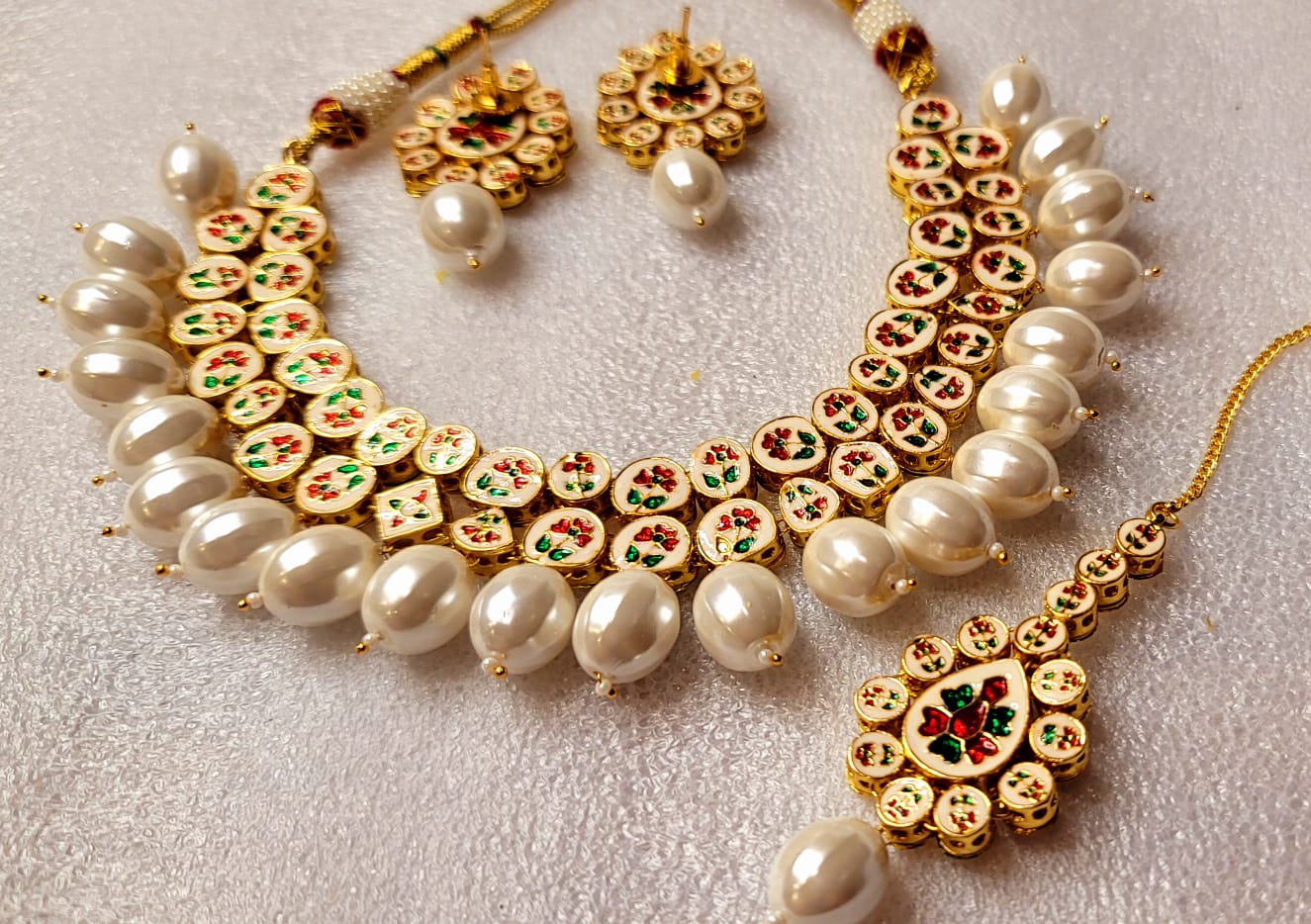 Double Line High Quality Dabbi Kundan Choker Set