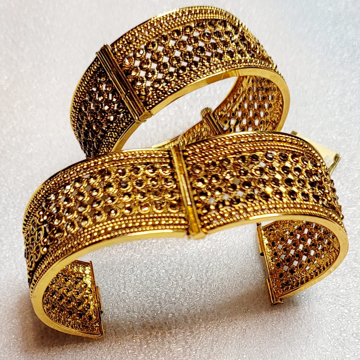 Gold-Plated Stykish Kada Set