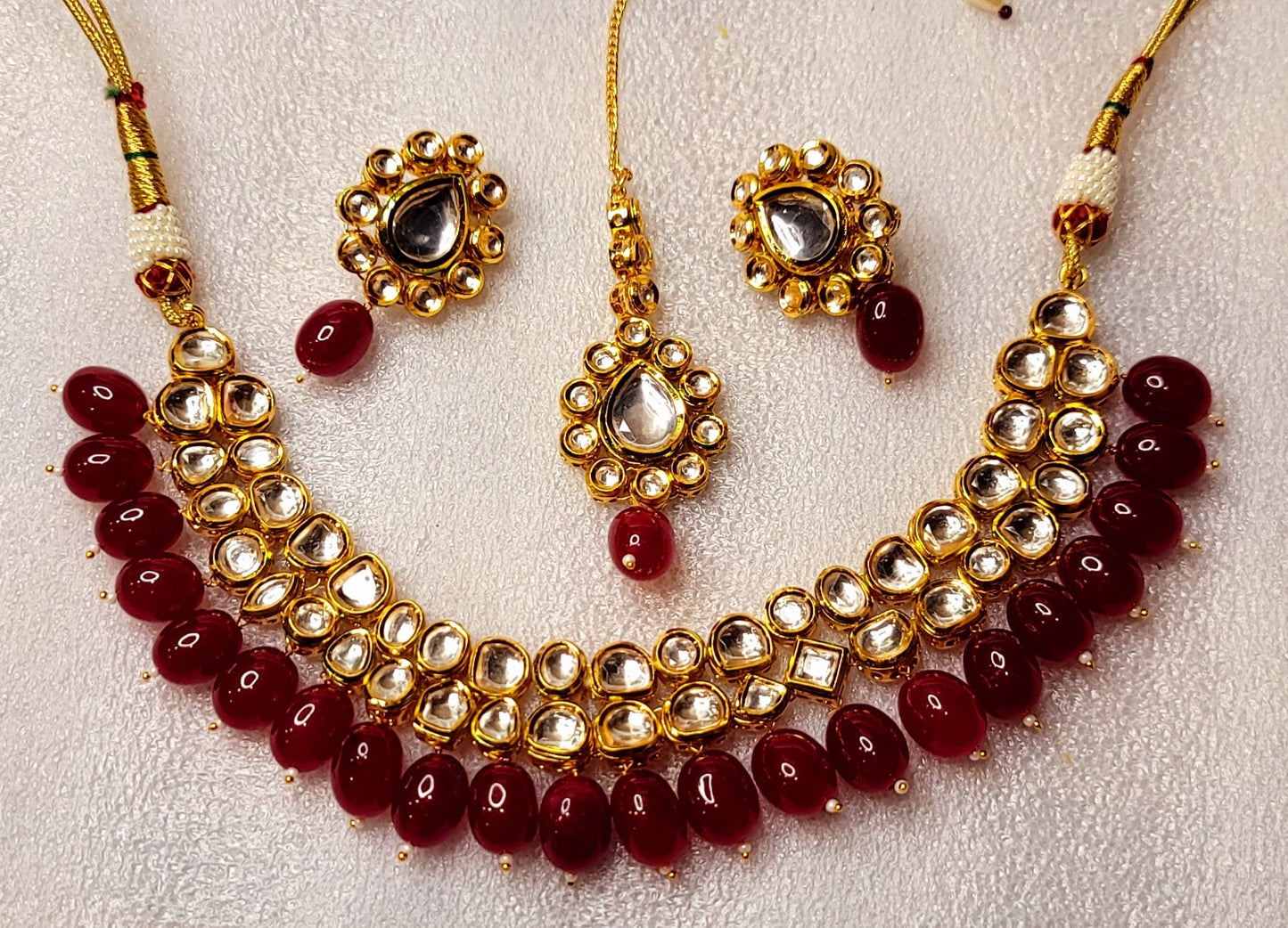 Double Line High Quality Dabbi Kundan Choker Set