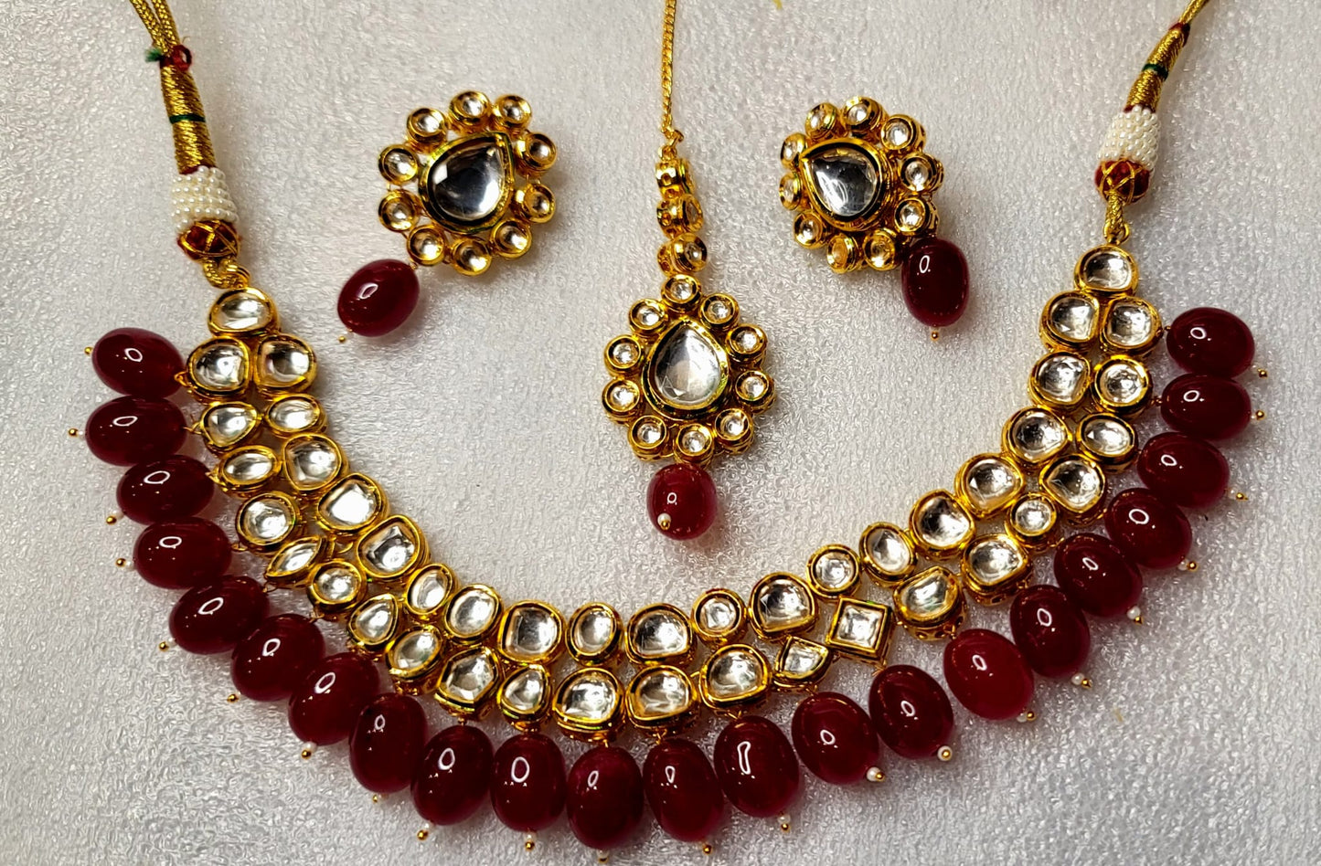 Double Line High Quality Dabbi Kundan Choker Set