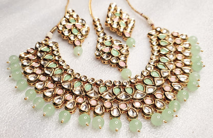 Designer Real Kundan Bridal Set With Meenakari