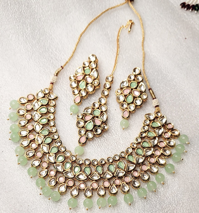 Designer Real Kundan Bridal Set With Meenakari