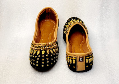 Kids Beautuful Punjabi Jutti Black