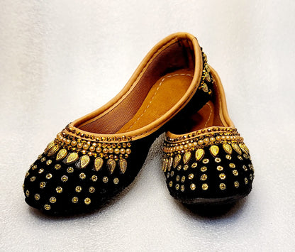 Kids Beautuful Punjabi Jutti Black