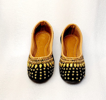 Kids Beautuful Punjabi Jutti Black
