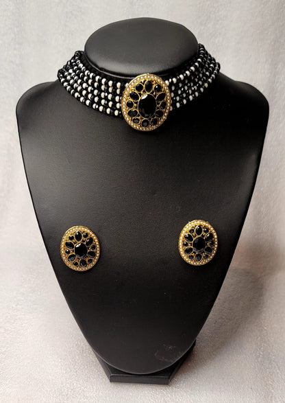 Monalisa Stoned Best Quality Choker Set (Simple)
