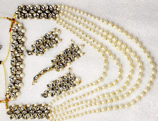 5 Pcs Long Necklace Set With Choker Set image 3