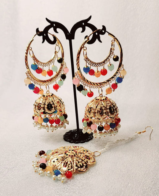 Jadau Bridal Bali Tikka Set