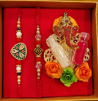 Om Ganesh - Bhai Bhabhi Rakhi With Tilak