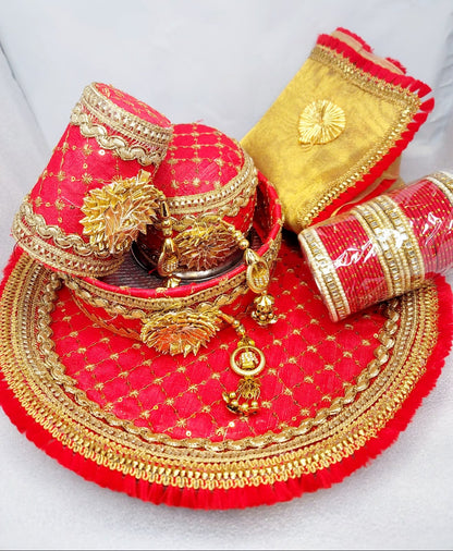 5pcs Karwa Chauth Thali Set.