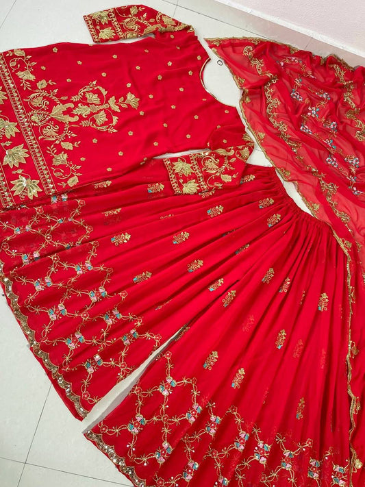 Latest Design Bridal Heavy Sharara Suit (Mishri) image 3