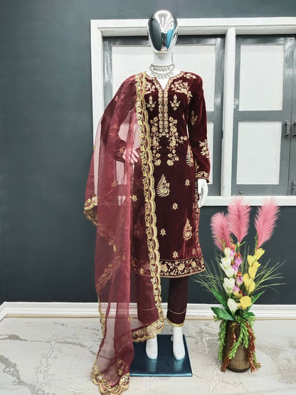 Party Wear Velvet Dress