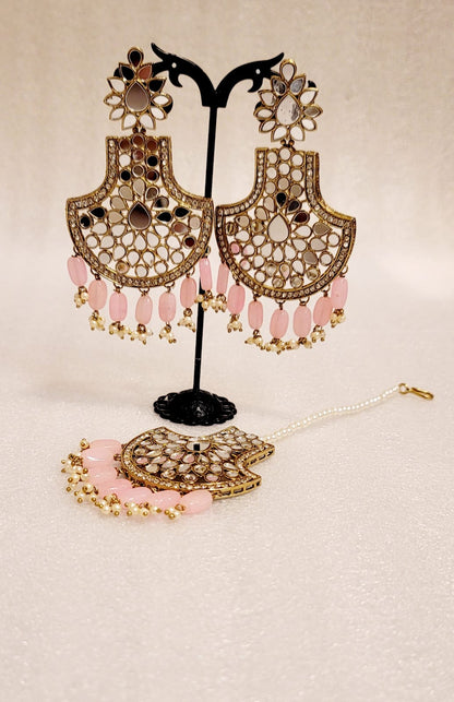 Bridal High-Quality Originial AD & Monalisa Mirror Set