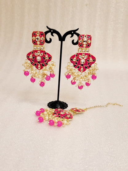 High Quality & Very Lightweight Meenakari Choker Set