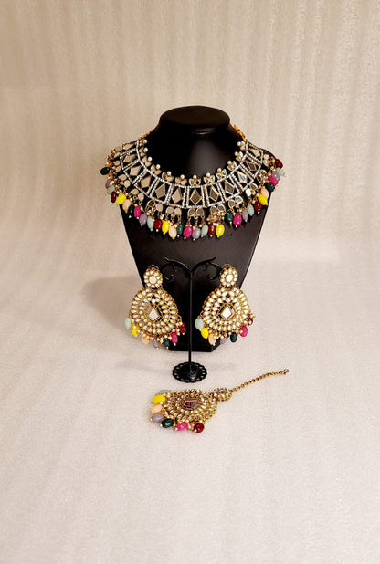 Choker Set With AD Stones & Mirrors