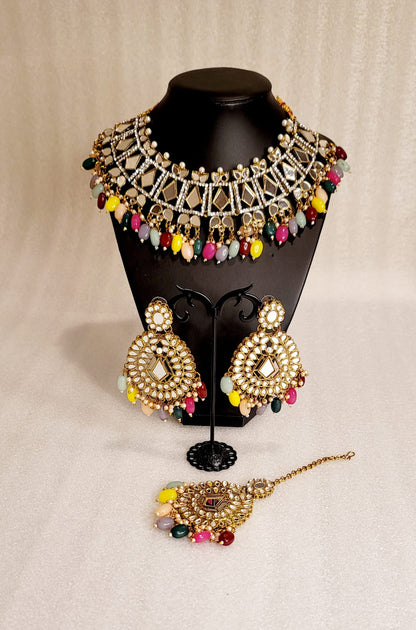 Choker Set With AD Stones & Mirrors