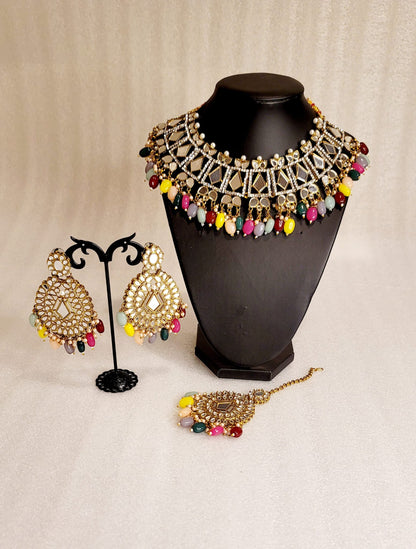 Choker Set With AD Stones & Mirrors