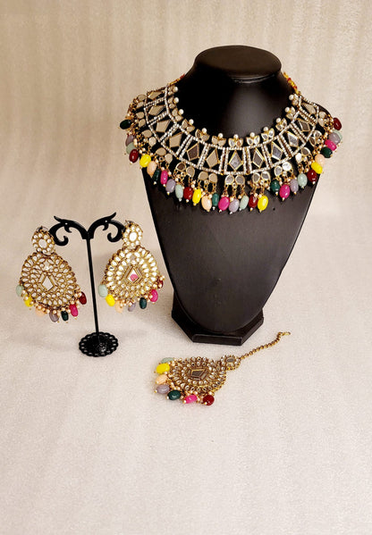 Choker Set With AD Stones & Mirrors