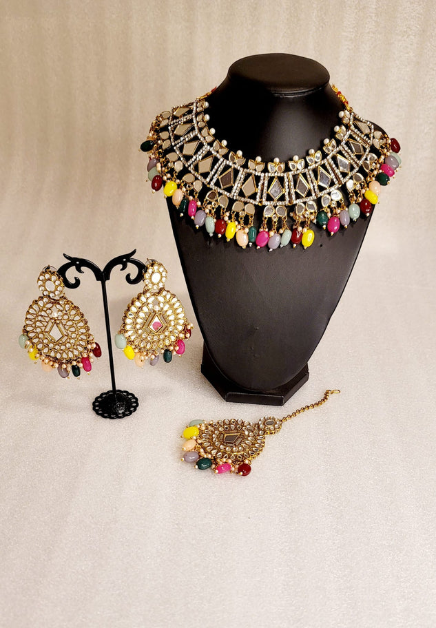 Choker Set With AD Stones & Mirrors