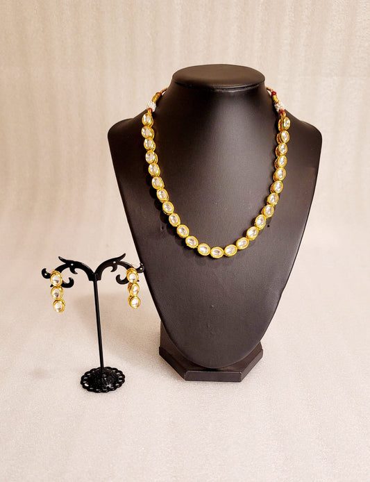 Single Line Kundan Set