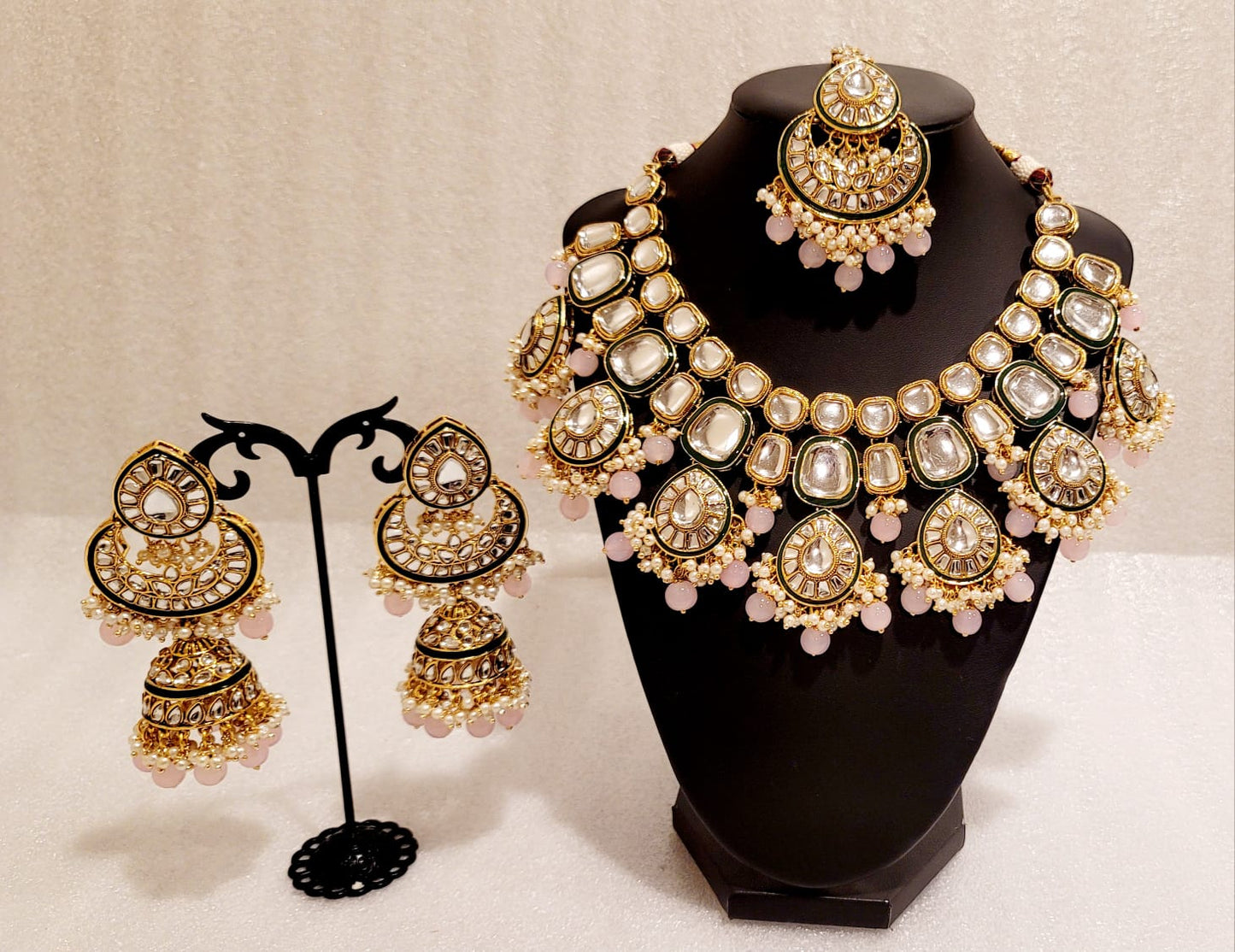 Bridal Original Kundan Lightweight Necklace Set