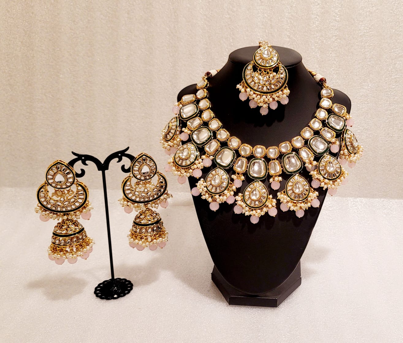 Bridal Original Kundan Lightweight Necklace Set