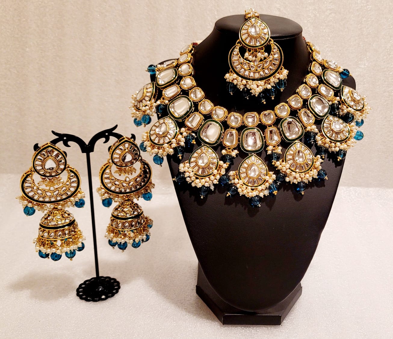 Bridal Original Kundan Lightweight Necklace Set