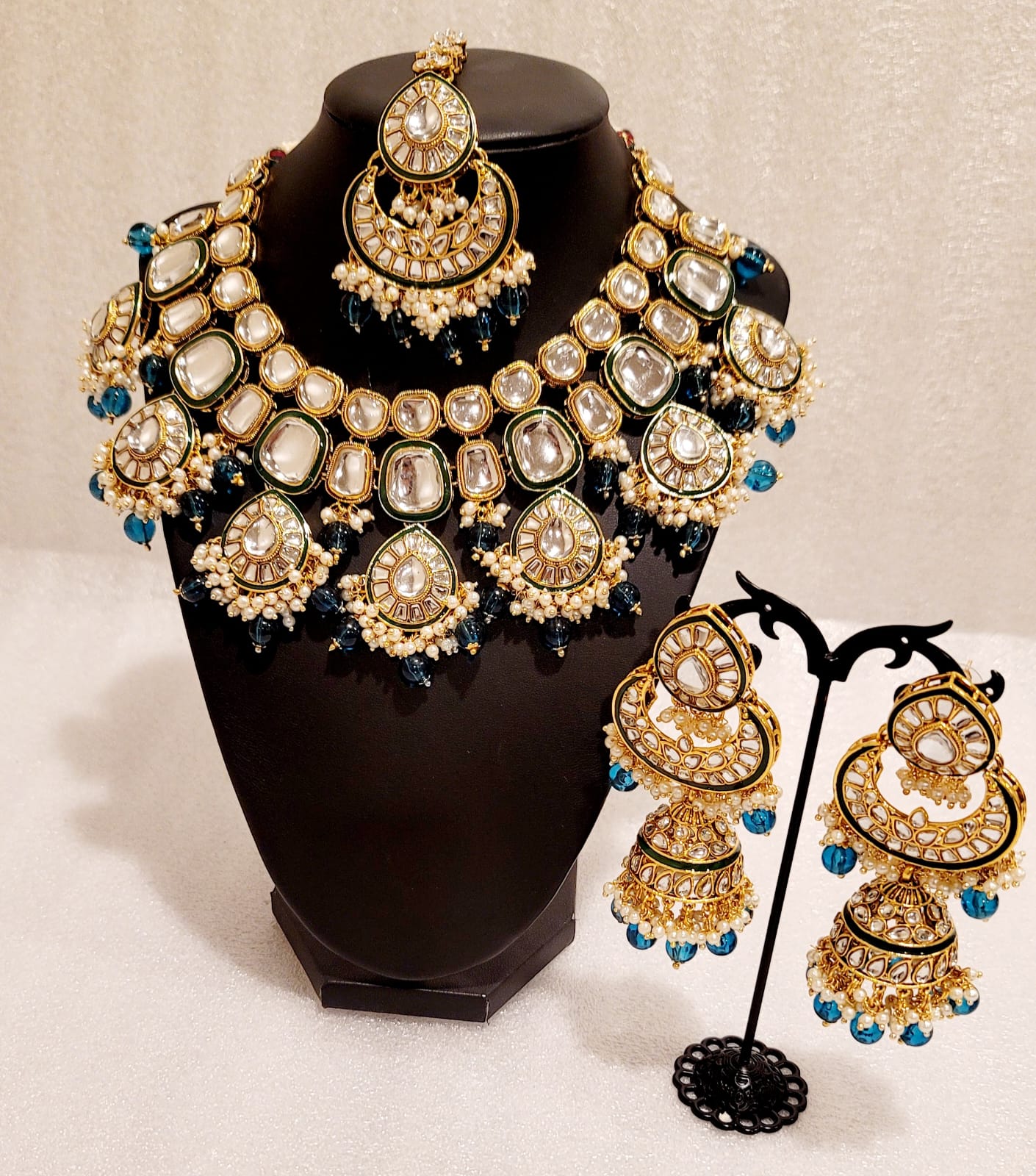 Bridal Original Kundan Lightweight Necklace Set