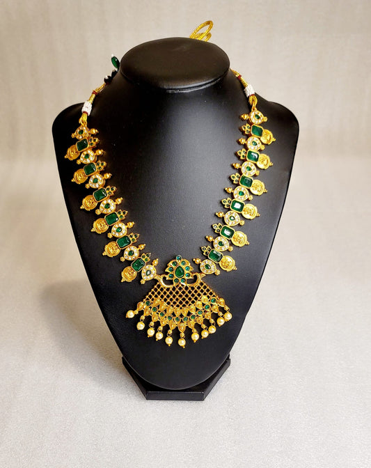Super Stylish & High Quality Green Palakka Necklace
