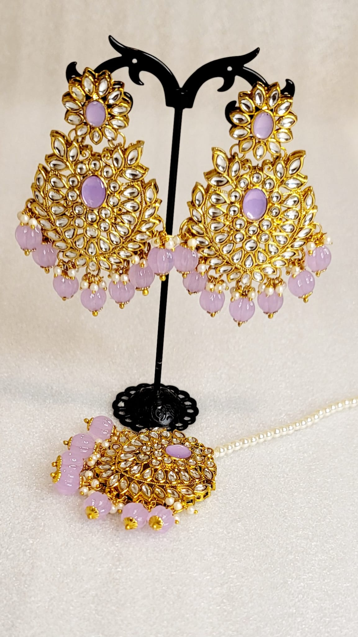 Kundan Stoned Gold-Plated Necklace Set