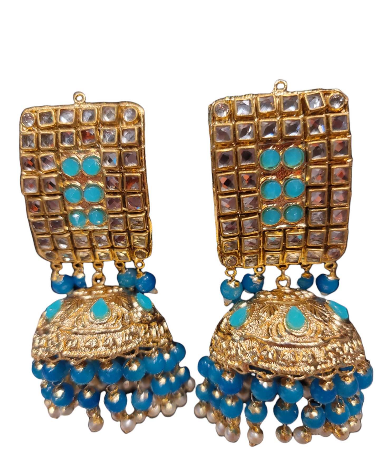 Very lightweight Oversized Jhumkis & Tikka Set