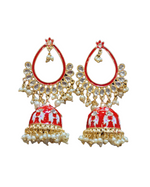 Meenakari Jhumki earrings