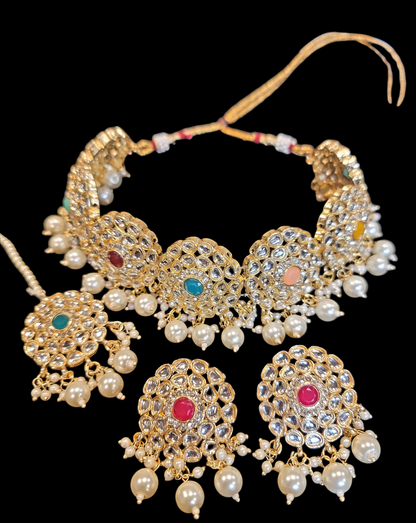 Trendy Kundan & Pearl Choker Set
