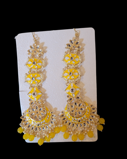 Heavy Kundan Jhumki Set with Saharas