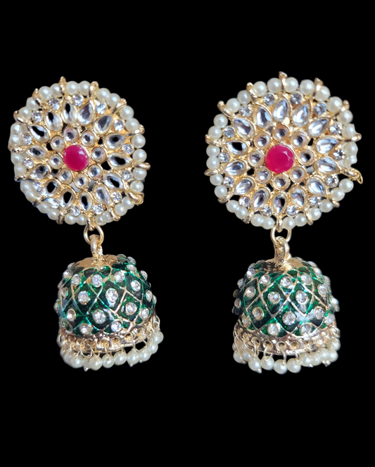 Jaipuri Collections Studded Jhumki Earri gs