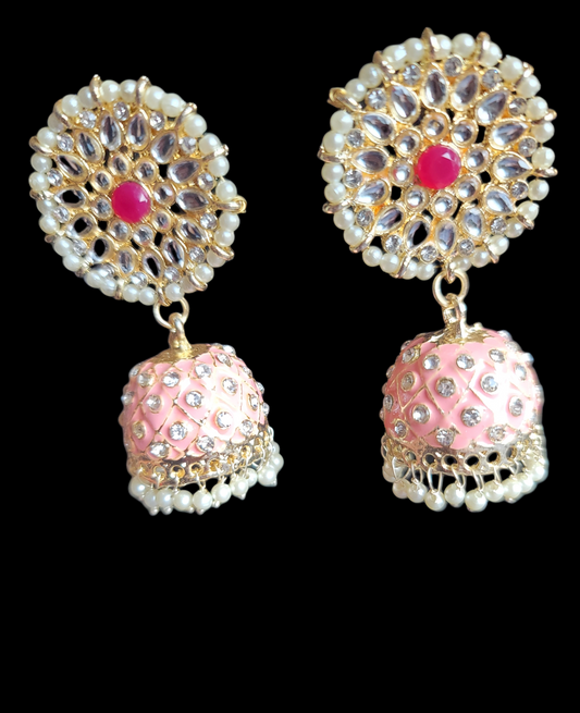 Jaipuri Collections Studded Jhumki Earri gs image 3