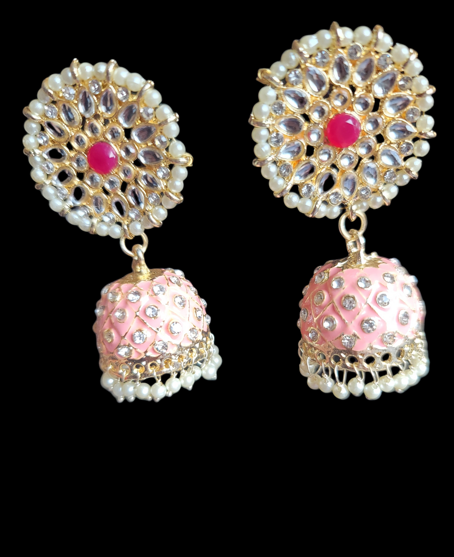 Jaipuri Collections Studded Jhumki Earri gs