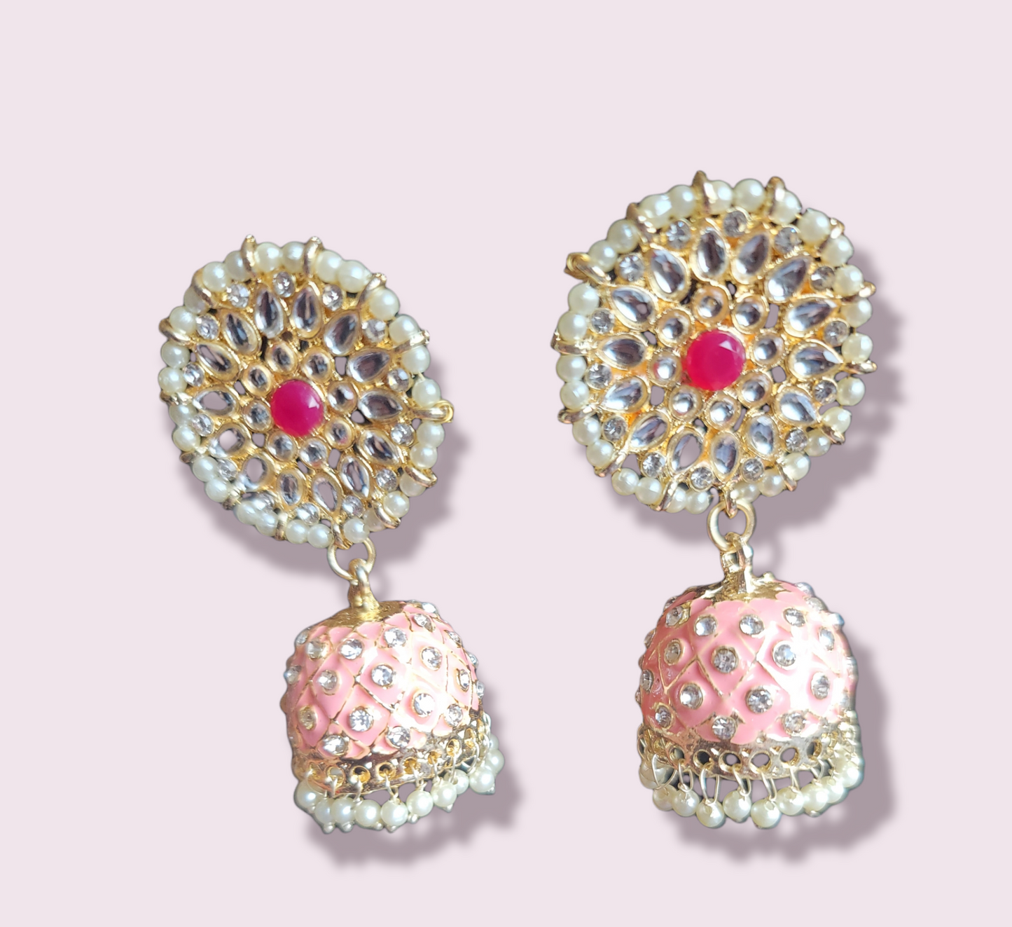 Jaipuri Collections Studded Jhumki Earri gs