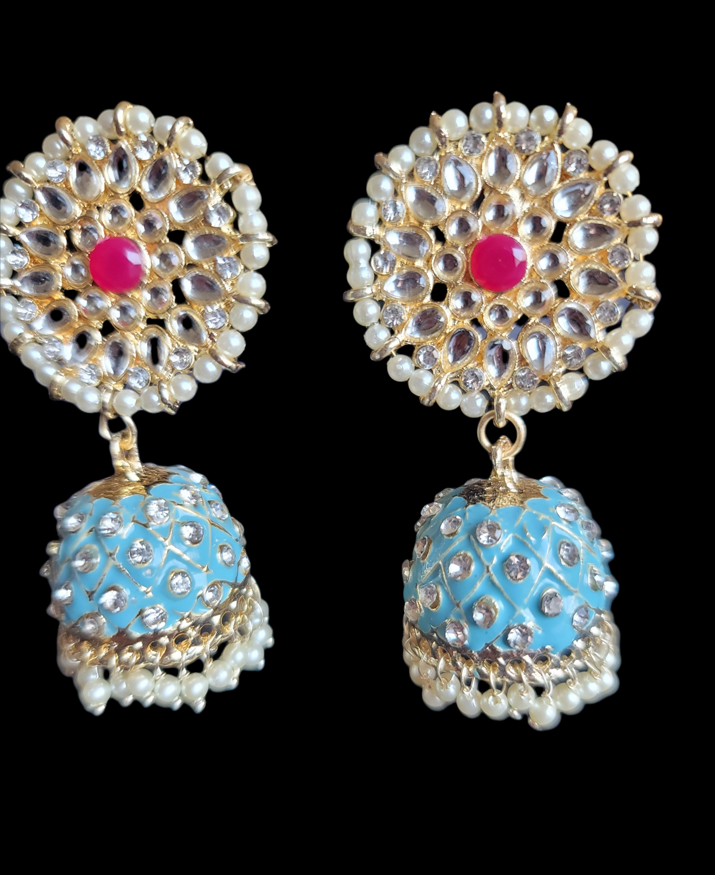 Jaipuri Collections Studded Jhumki Earri gs