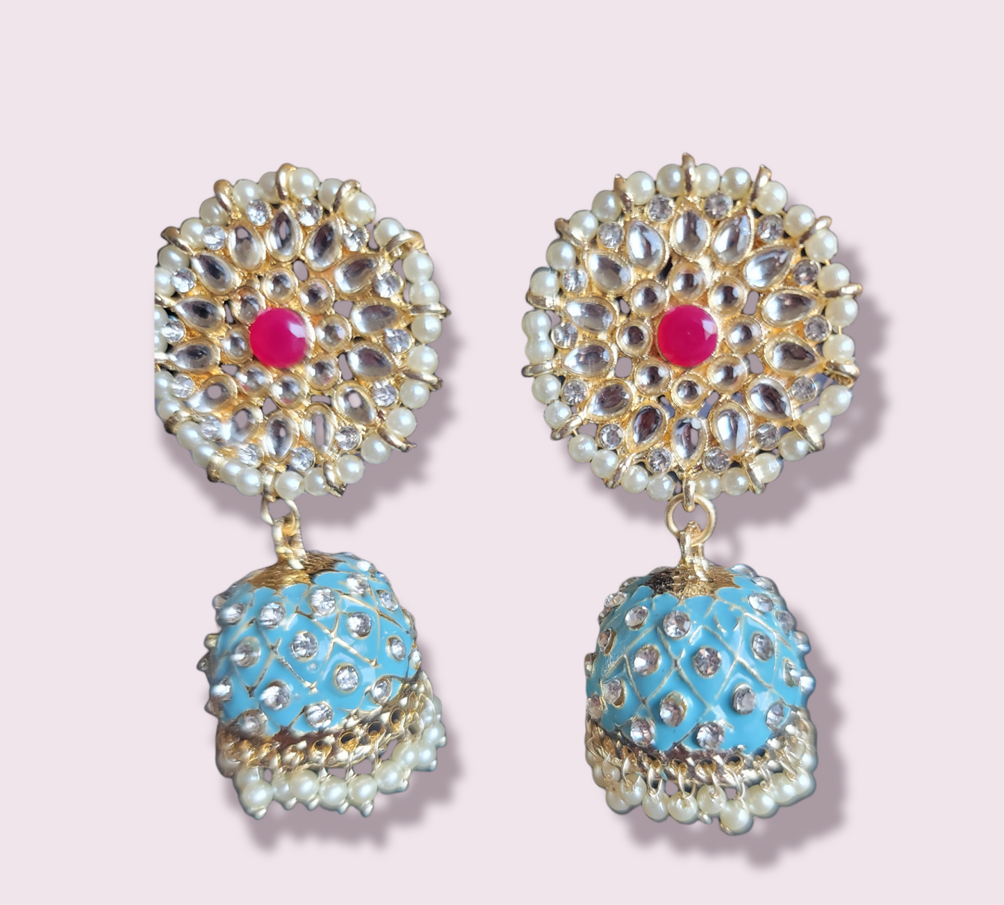 Jaipuri Collections Studded Jhumki Earri gs