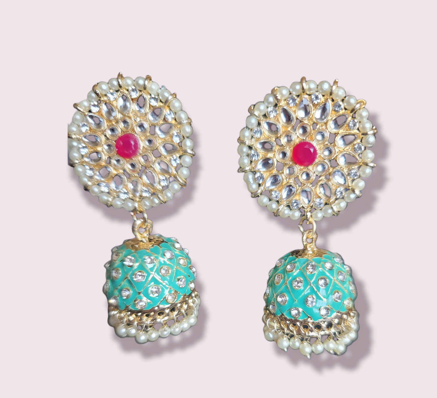 Jaipuri Collections Studded Jhumki Earri gs