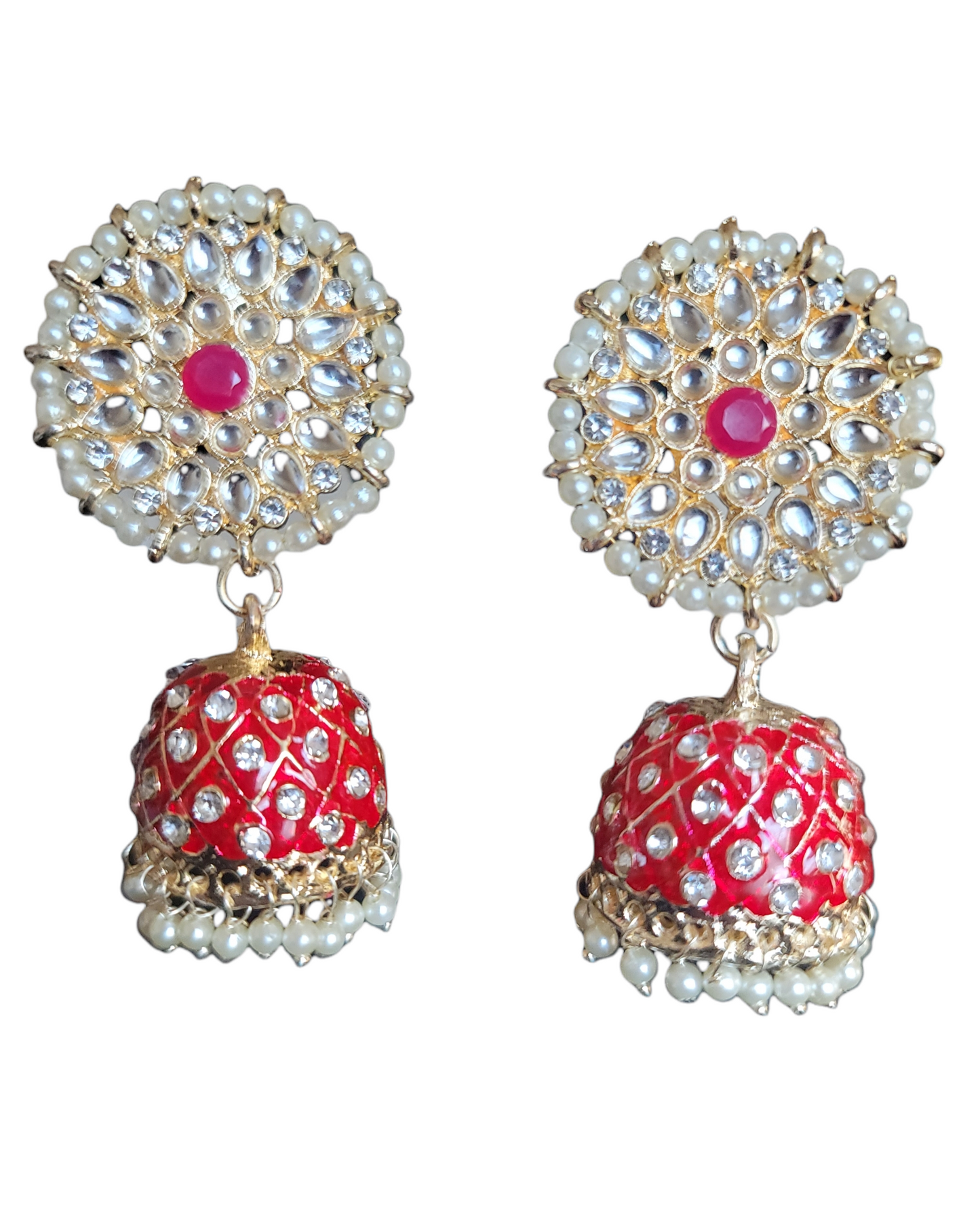 Jaipuri Collections Studded Jhumki Earri gs