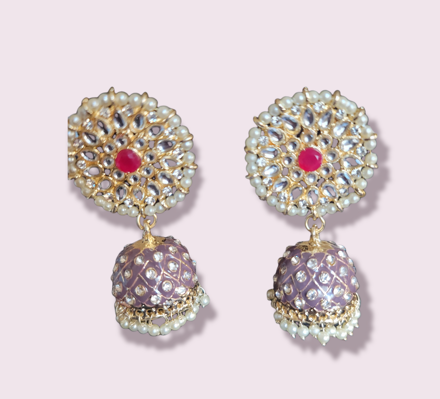 Jaipuri Collections Studded Jhumki Earri gs