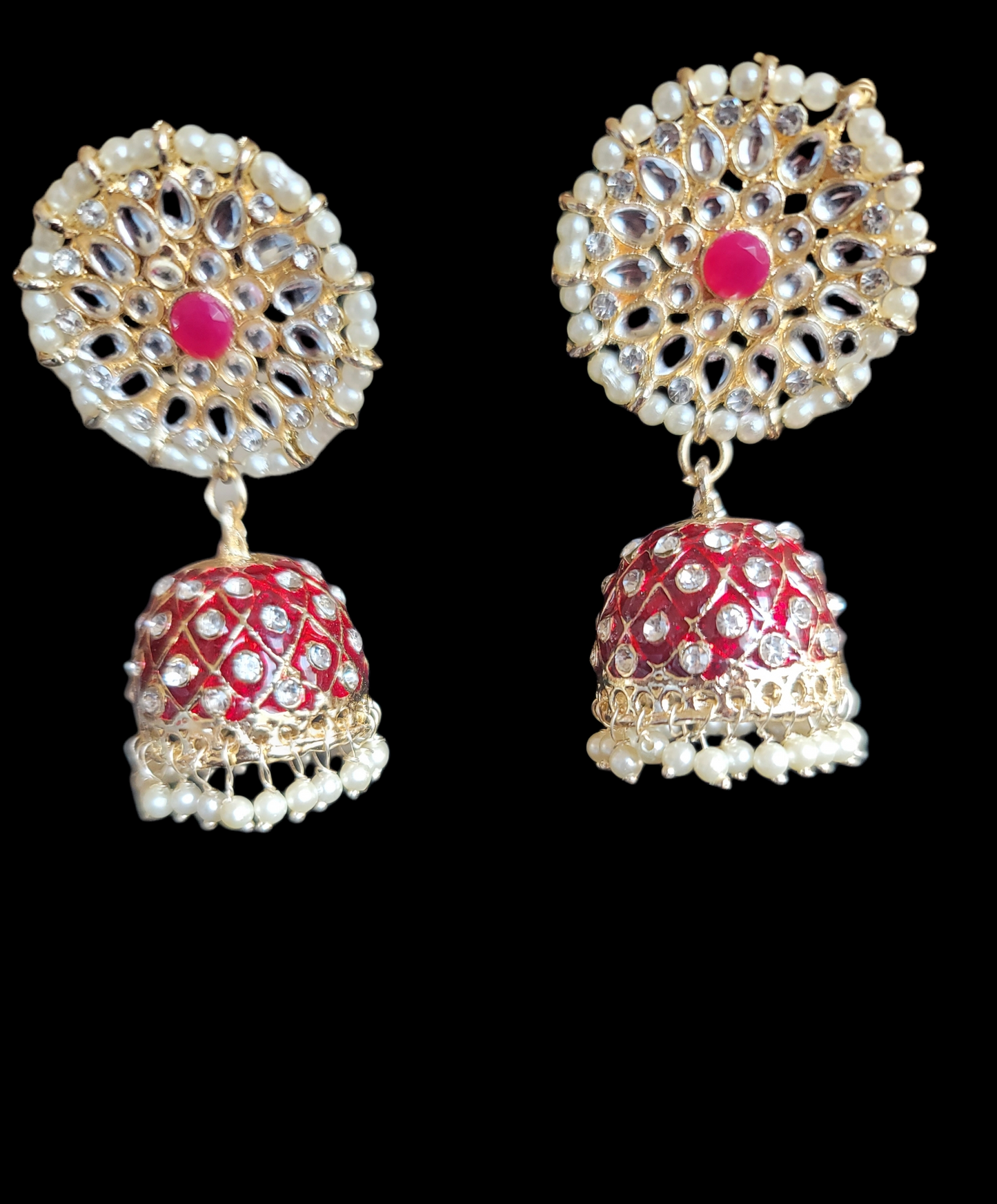 Jaipuri Collections Studded Jhumki Earri gs