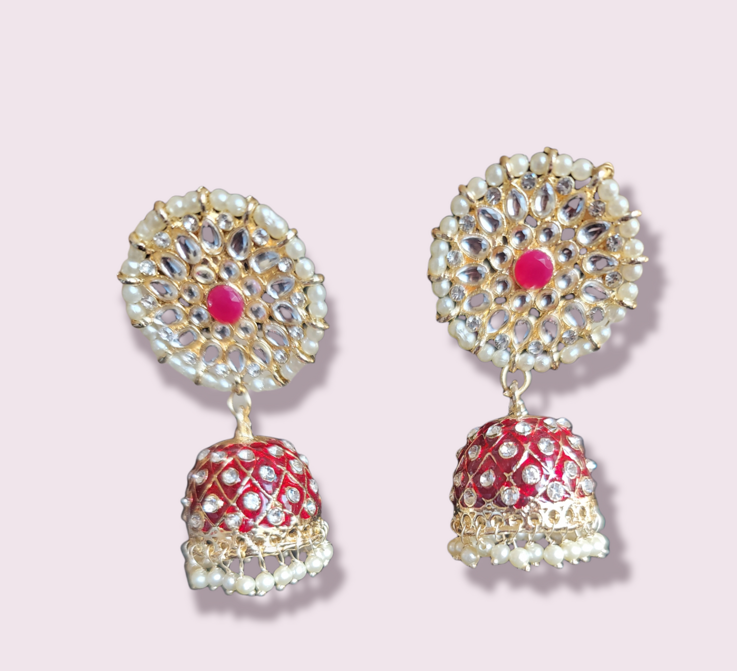 Jaipuri Collections Studded Jhumki Earri gs