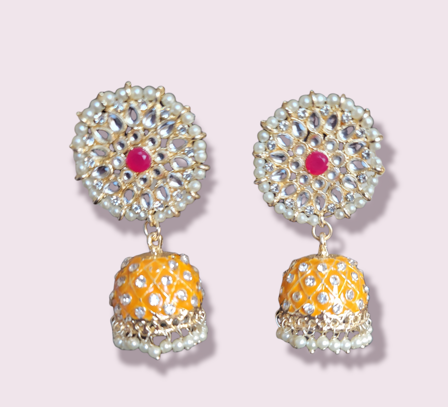 Jaipuri Collections Studded Jhumki Earri gs