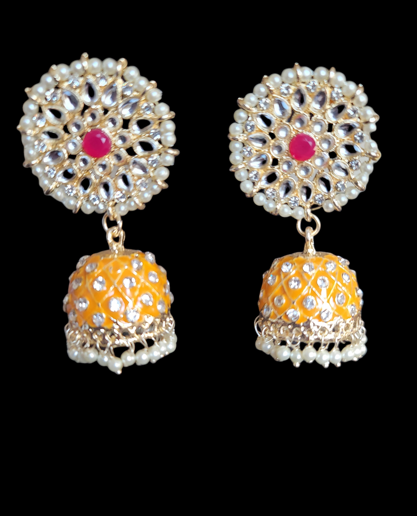 Jaipuri Collections Studded Jhumki Earri gs