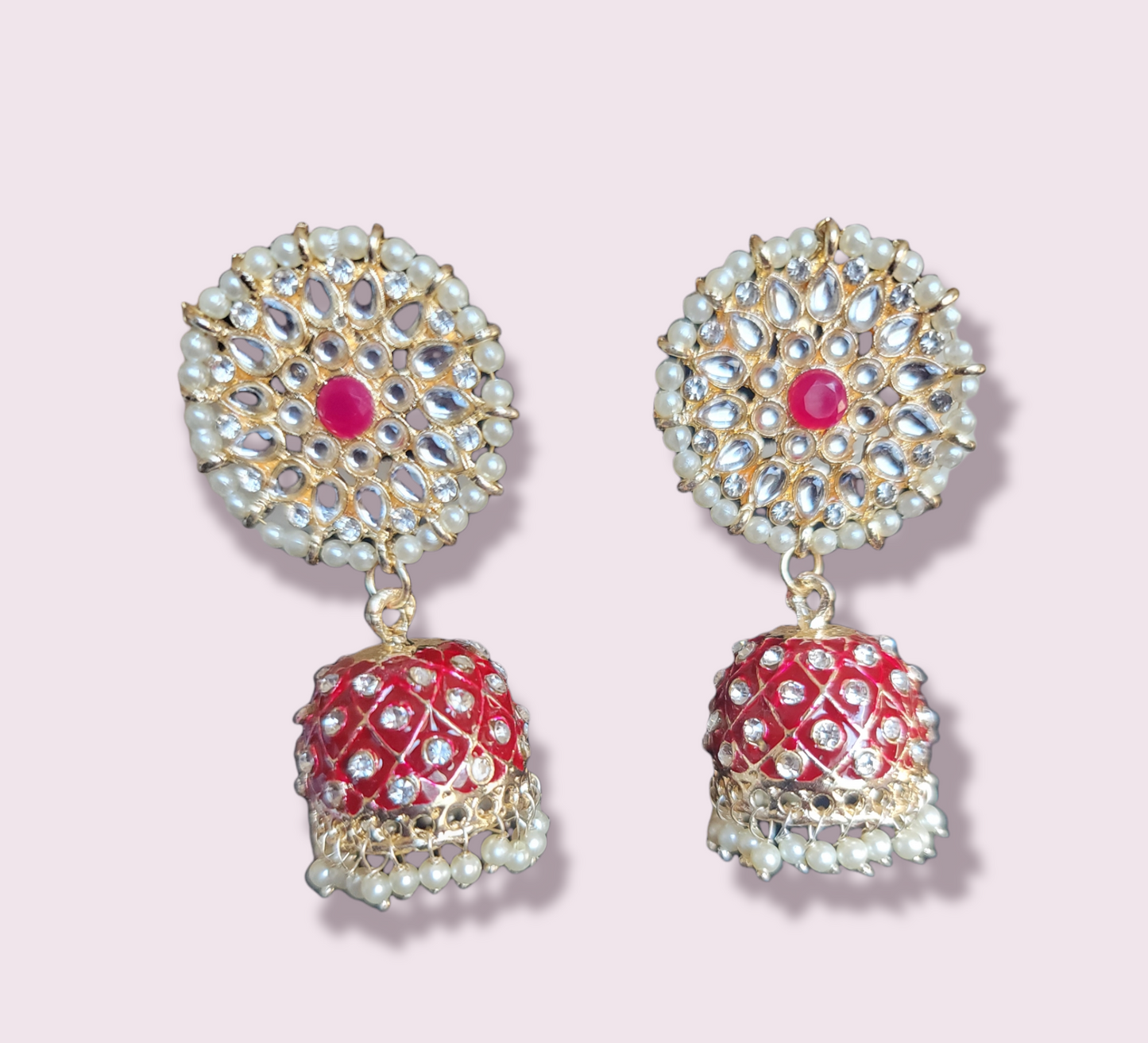 Jaipuri Collections Studded Jhumki Earri gs